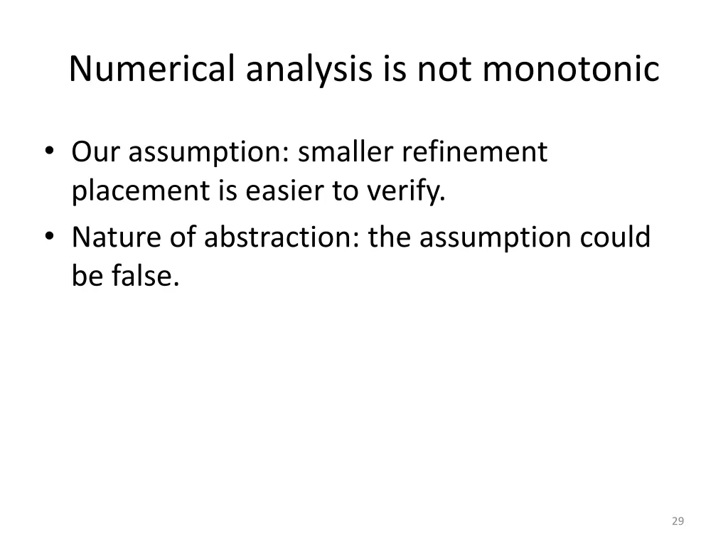 numerical analysis is not monotonic