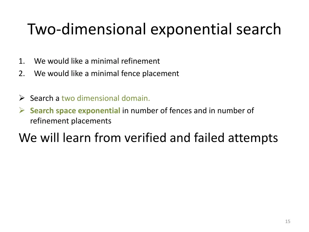 two dimensional exponential search