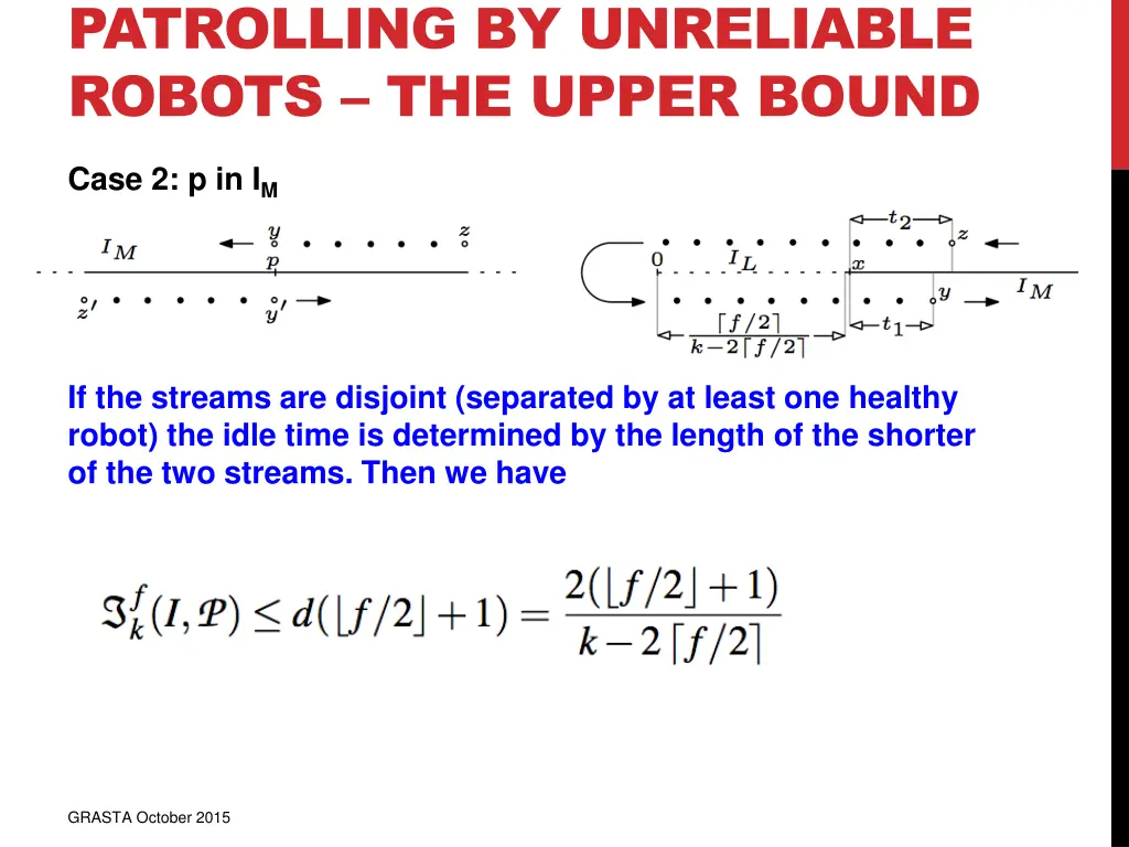 patrolling by unreliable robots the upper bound 4