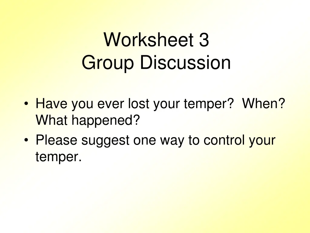 worksheet 3 group discussion