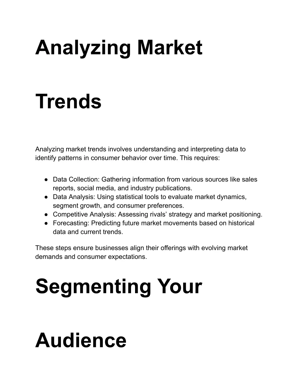 analyzing market