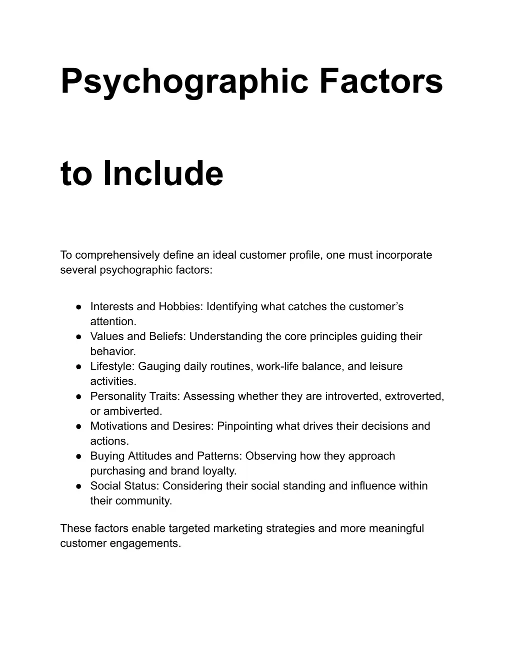 psychographic factors