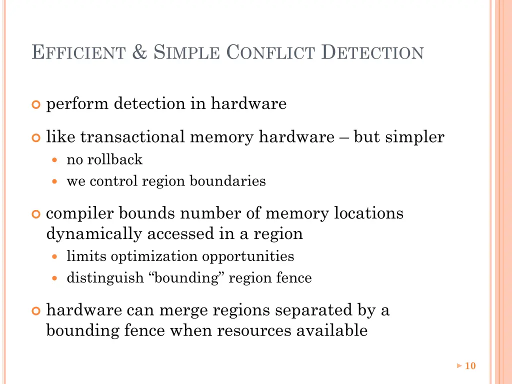 e fficient s imple c onflict d etection