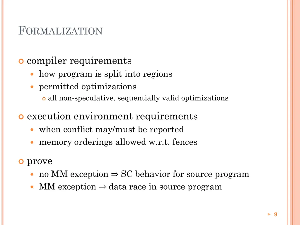 f ormalization