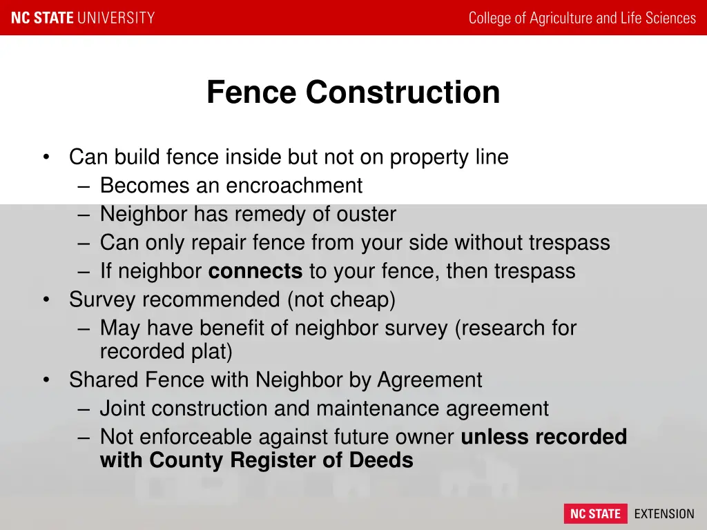 fence construction