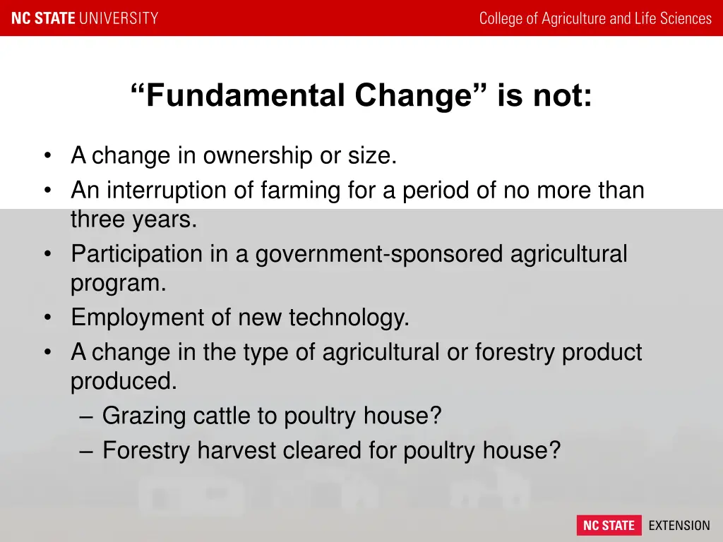 fundamental change is not