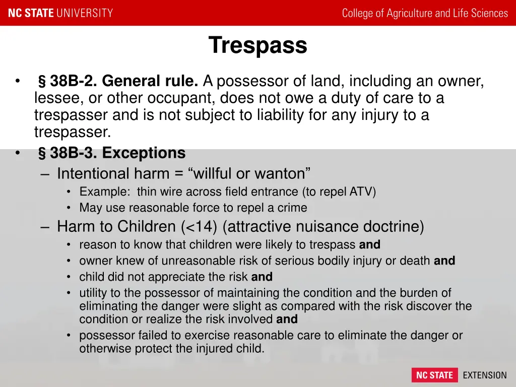 trespass