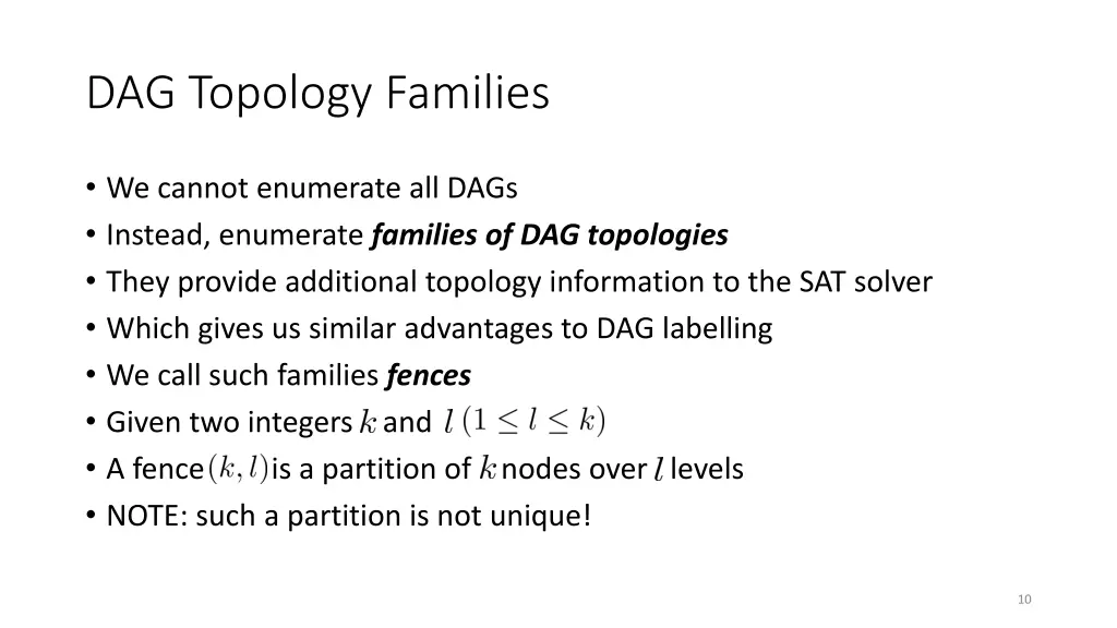 dag topology families