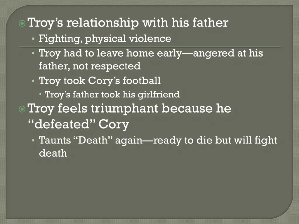 troy s relationship with his father fighting