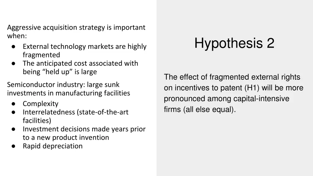 aggressive acquisition strategy is important when