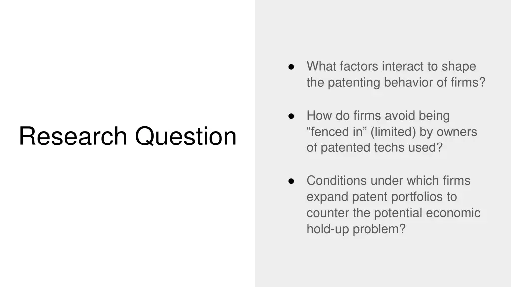 what factors interact to shape the patenting