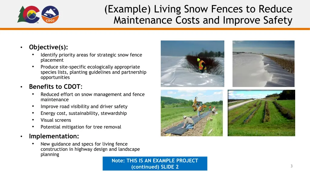 example living snow fences to reduce maintenance 1