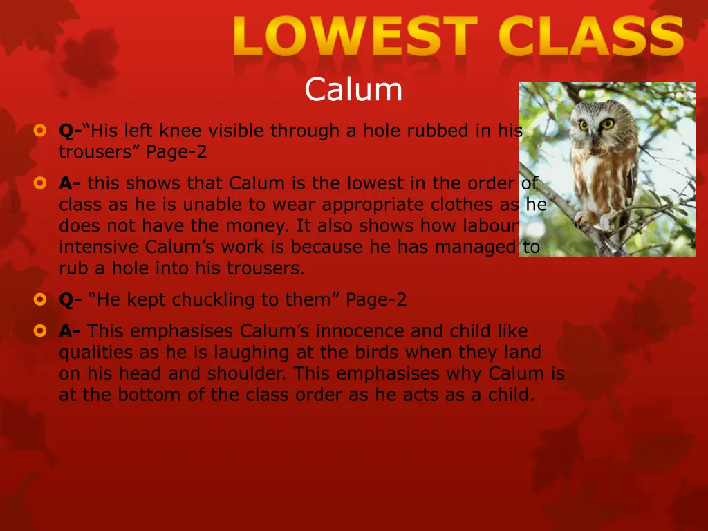 lowest class 1