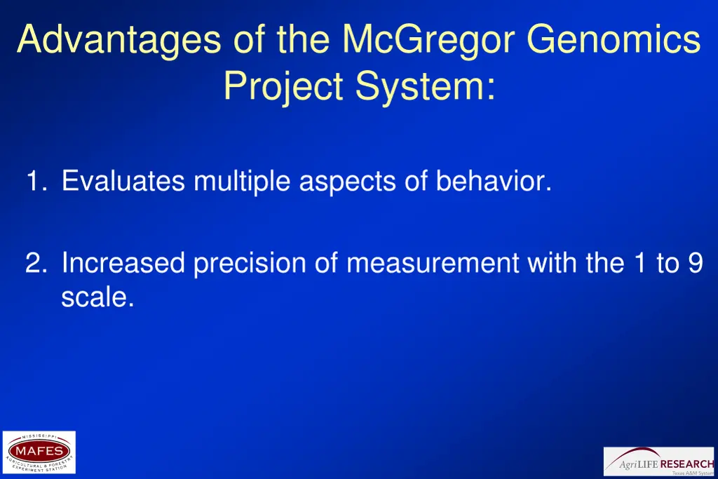 advantages of the mcgregor genomics project system