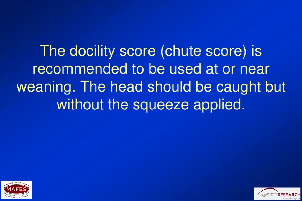 the docility score chute score is recommended