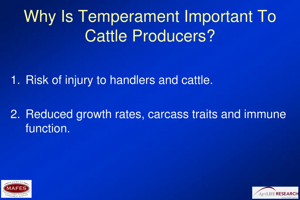 why is temperament important to cattle producers