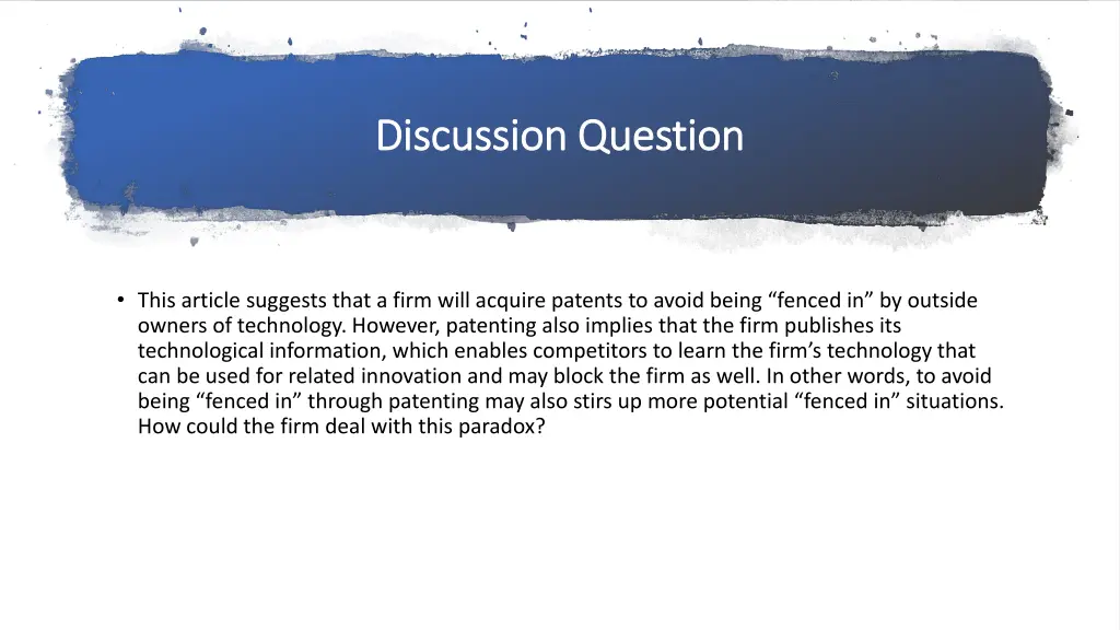 discussion question discussion question