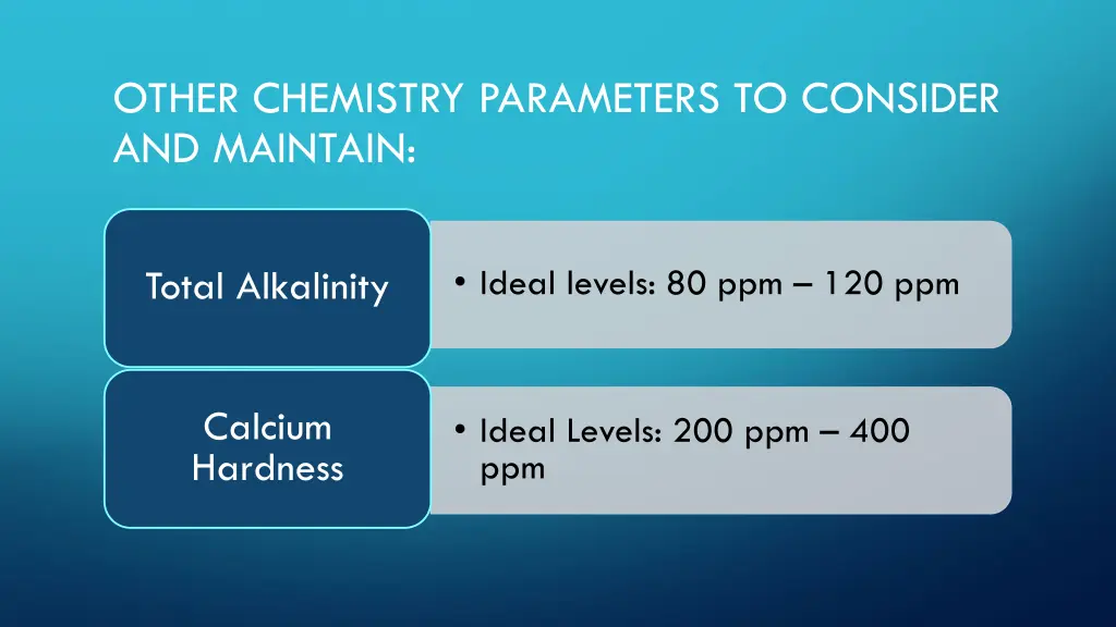 other chemistry parameters to consider