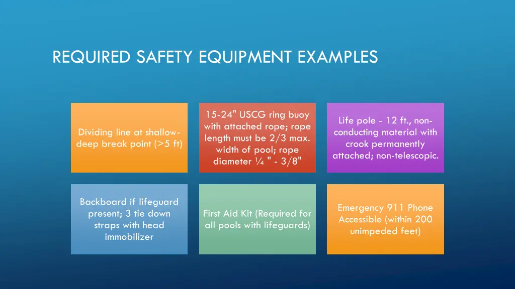 required safety equipment examples