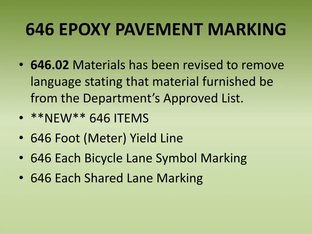 646 epoxy pavement marking