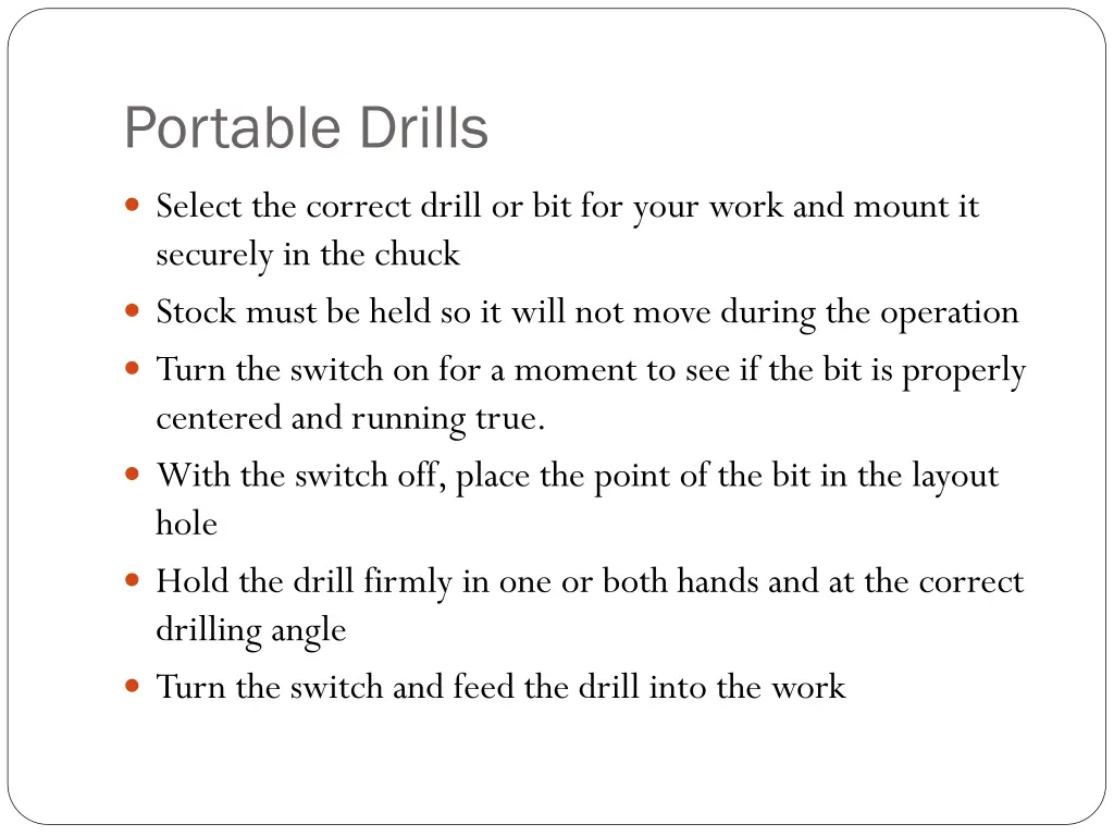 portable drills