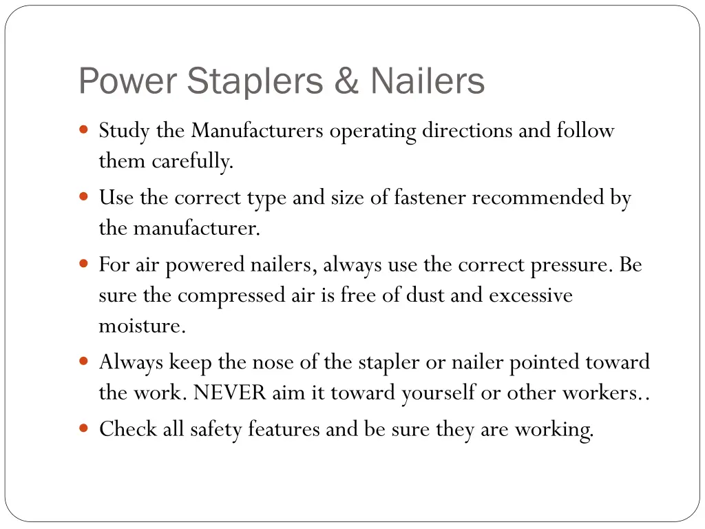 power staplers nailers