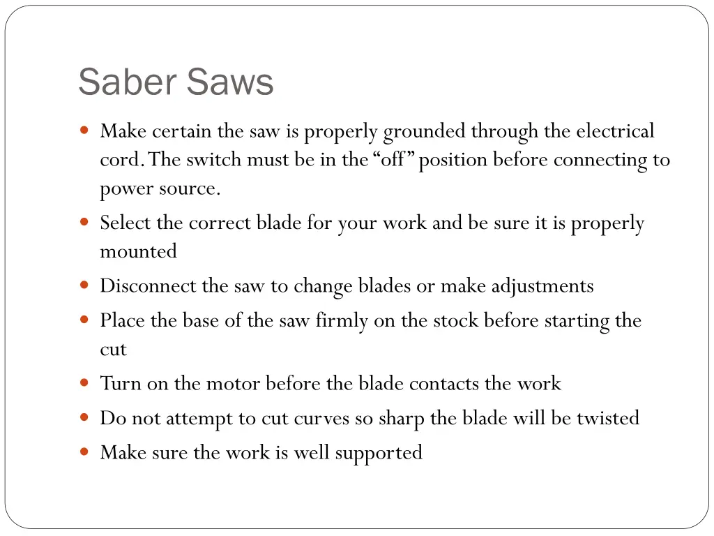 saber saws