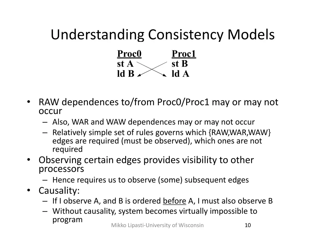 understanding consistency models proc0 st a ld b