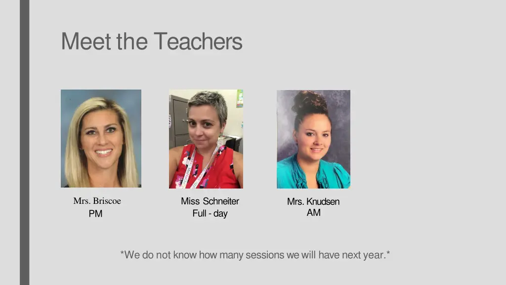 meet the teachers