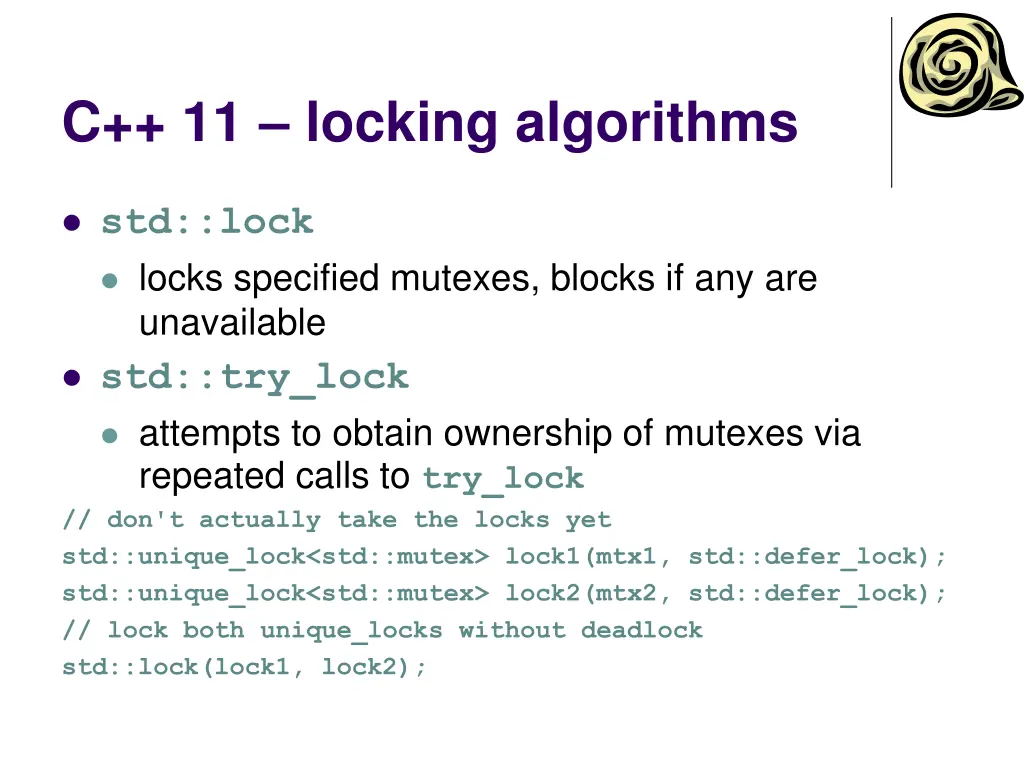 c 11 locking algorithms