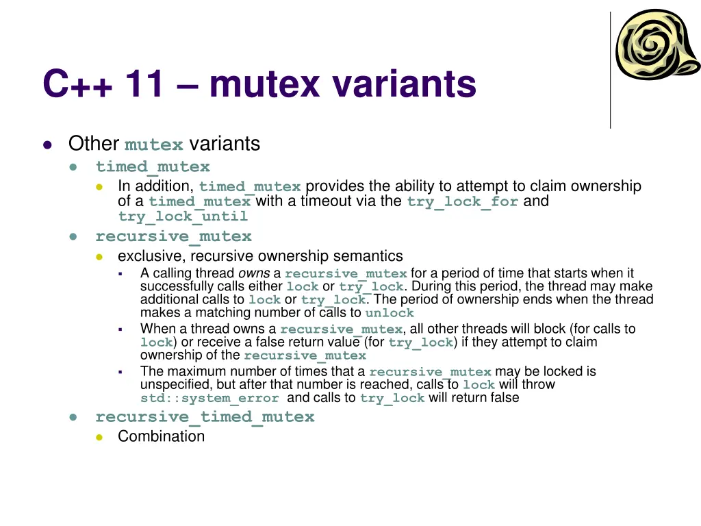 c 11 mutex variants