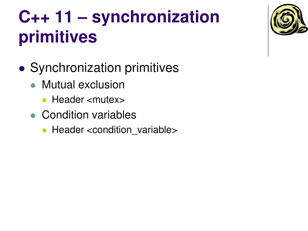 c 11 synchronization primitives