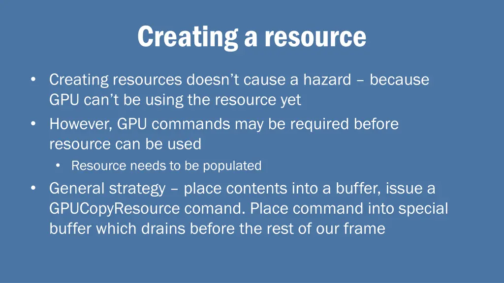 creating a resource