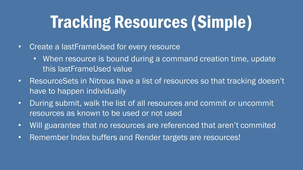 tracking resources simple