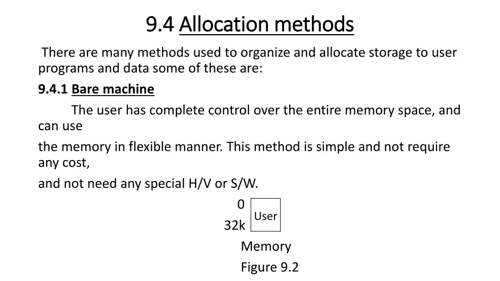 9 4 9 4 allocation allocation methods