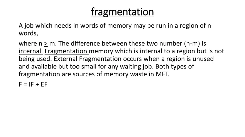 fragmentation fragmentation