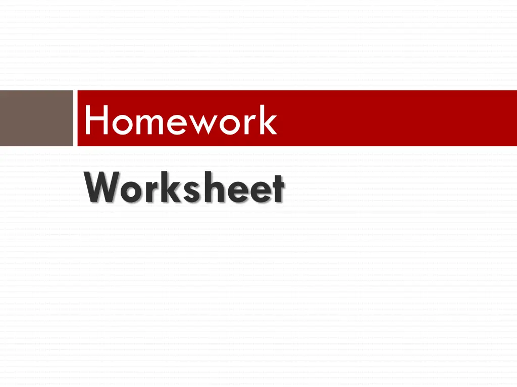 homework