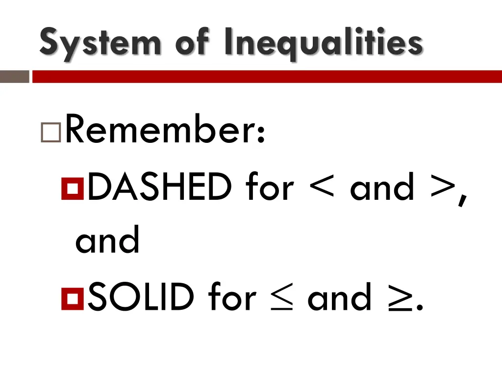 system of inequalities 1