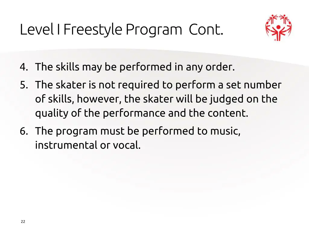 level i freestyle program cont 1