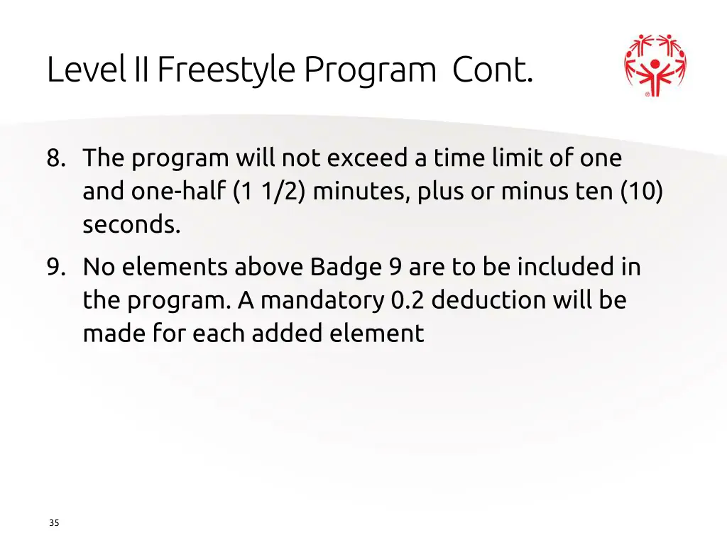 level ii freestyle program cont 2