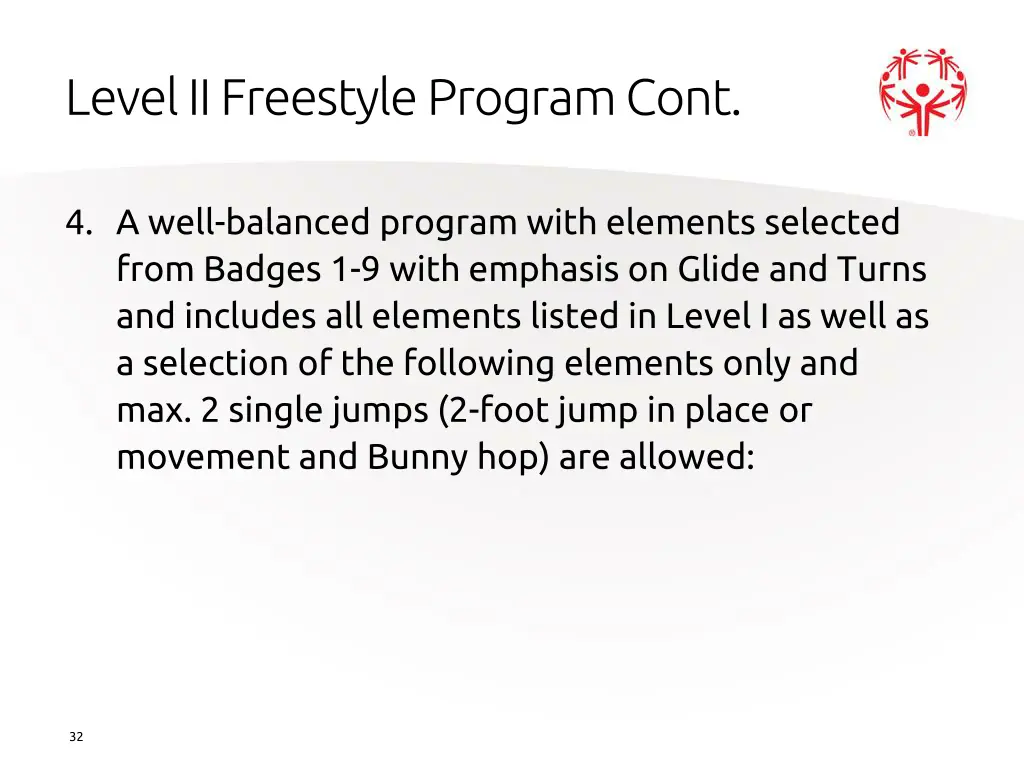 level ii freestyle program cont