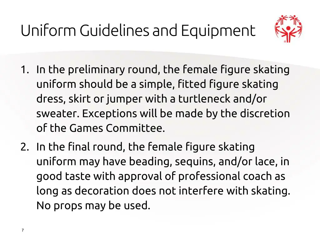 uniform guidelines and equipment 1