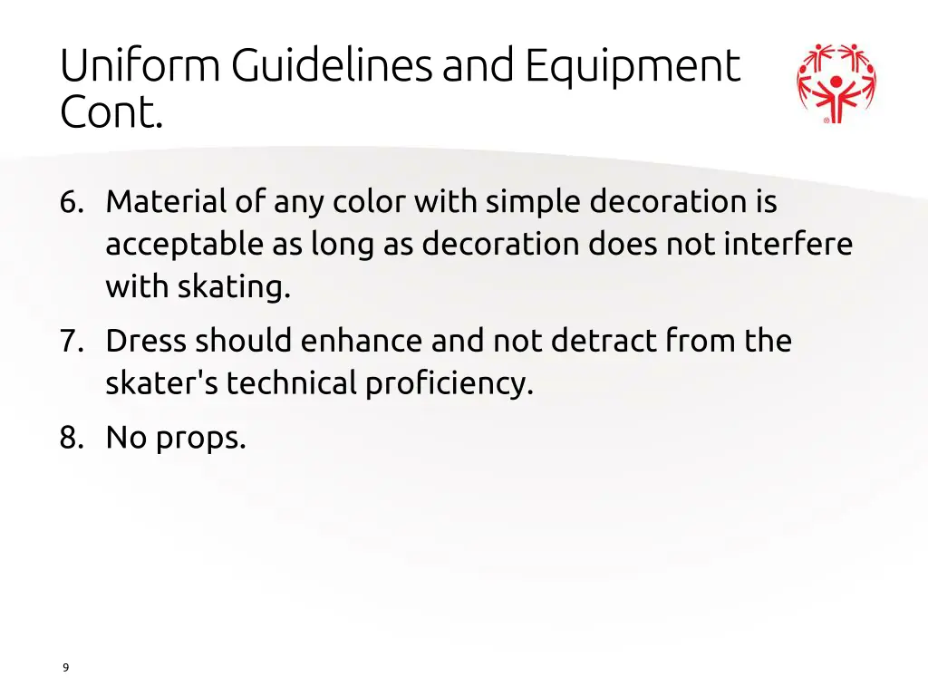 uniform guidelines and equipment cont 1