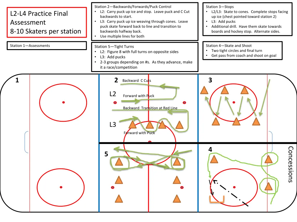 station 2 backwards forwards puck control 3