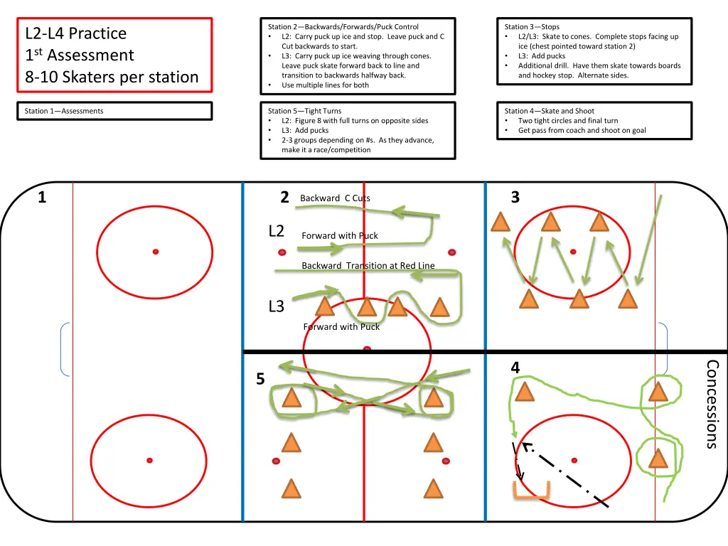 station 2 backwards forwards puck control