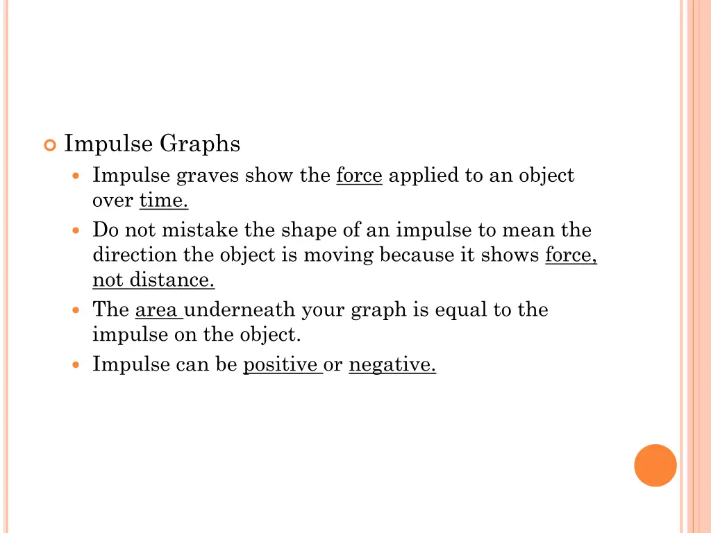 impulse graphs impulse graves show the force