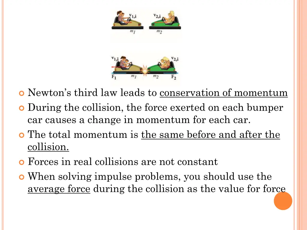 newton s third law leads to conservation