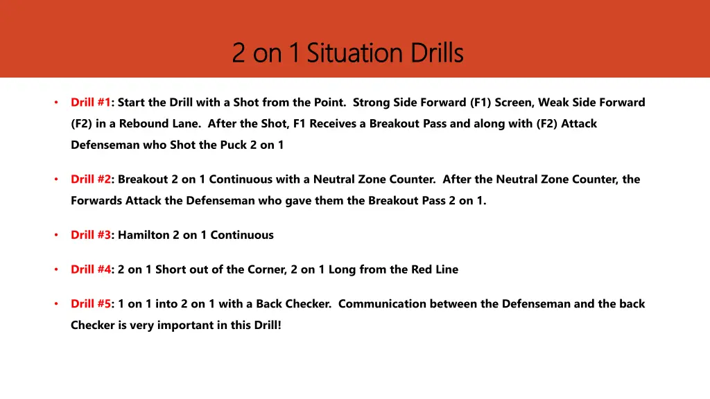 2 on 1 situation drills 2 on 1 situation drills