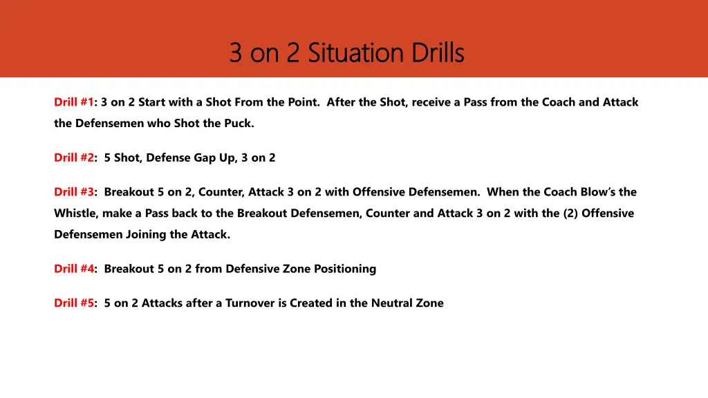 3 on 2 situation drills 3 on 2 situation drills