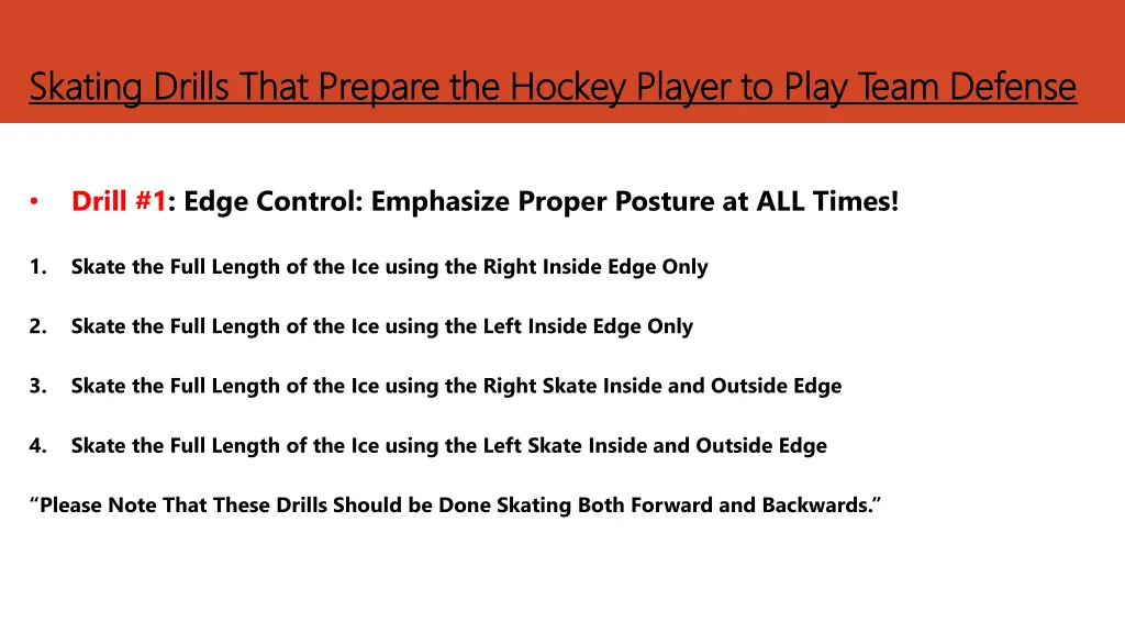 skating drills that prepare the hockey player